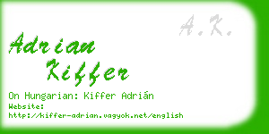 adrian kiffer business card